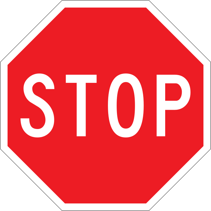 新西兰红色八角形 STOP 停车标志